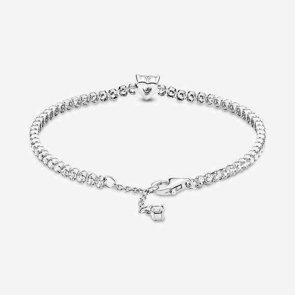 Pandora Jewelry - Pandora Sparkling Heart Tennis Bracelet  Sterling silver